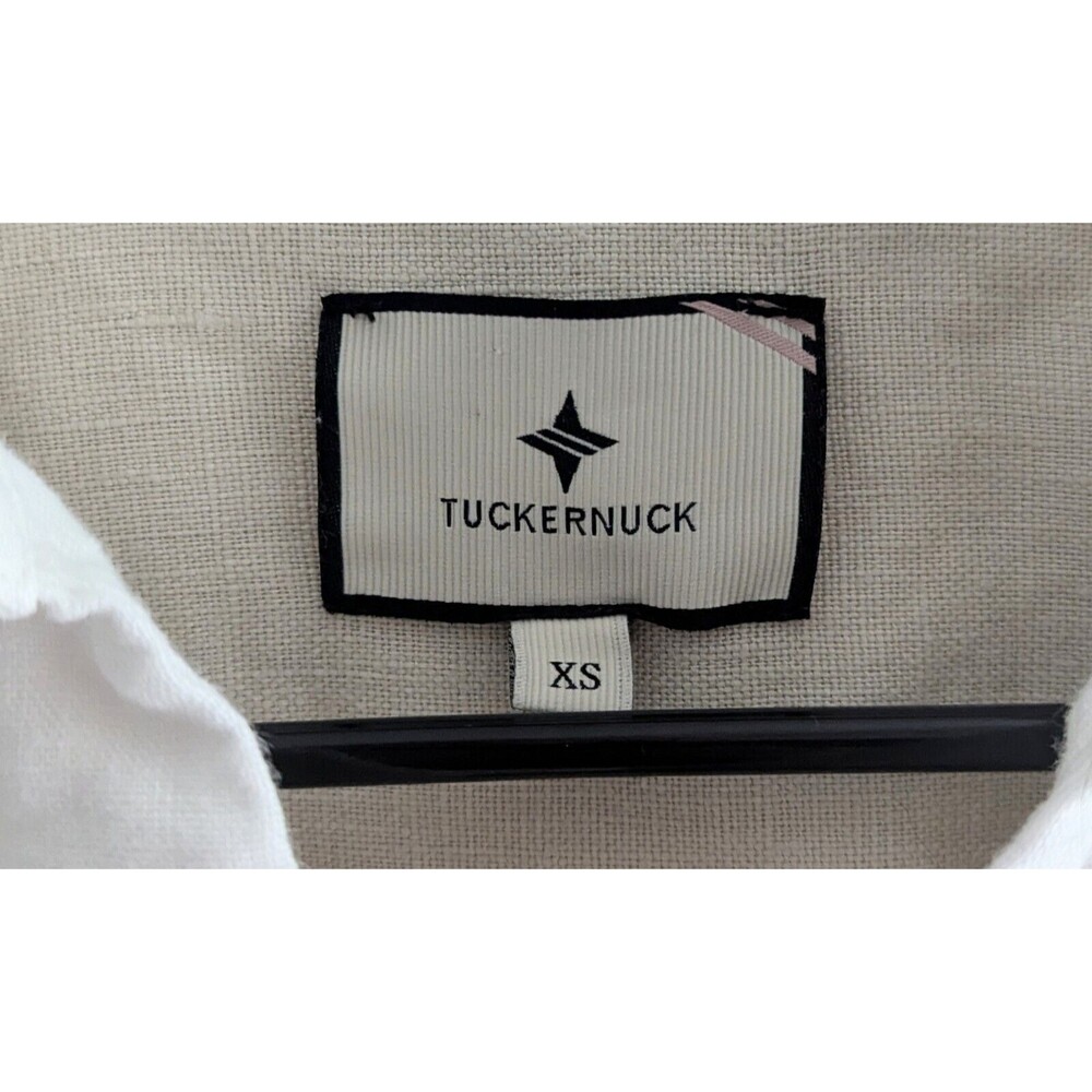 Tuckernuck Cream and White Linen-Blend Tunic Dress - Picture 4 of 7